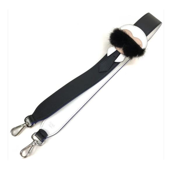 Women's Fendi Yukarito Karl Strap Leather & Mink Shoulder Strap NWT - Picture 1 of 4